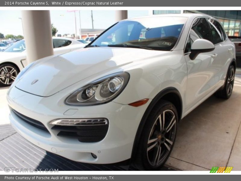 White / Espresso/Cognac Natural Leather 2014 Porsche Cayenne S