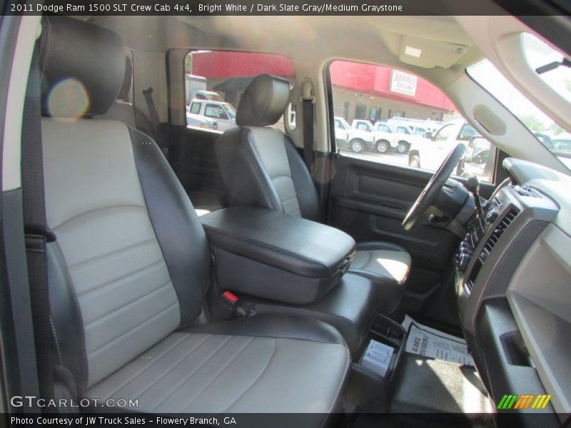 Bright White / Dark Slate Gray/Medium Graystone 2011 Dodge Ram 1500 SLT Crew Cab 4x4