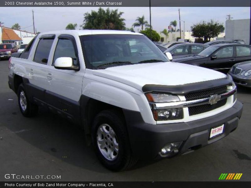 Summit White / Dark Charcoal 2003 Chevrolet Avalanche 1500