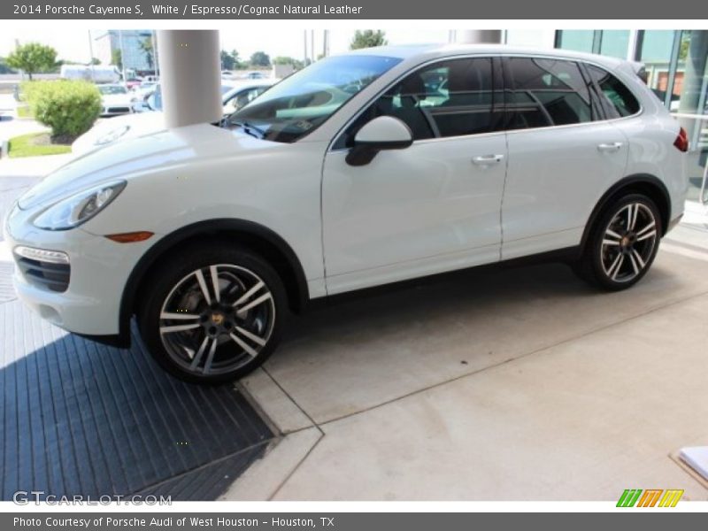 White / Espresso/Cognac Natural Leather 2014 Porsche Cayenne S