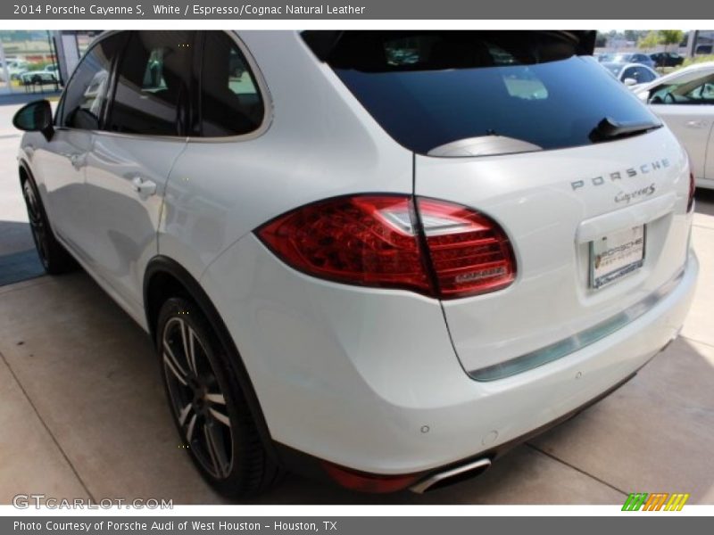White / Espresso/Cognac Natural Leather 2014 Porsche Cayenne S
