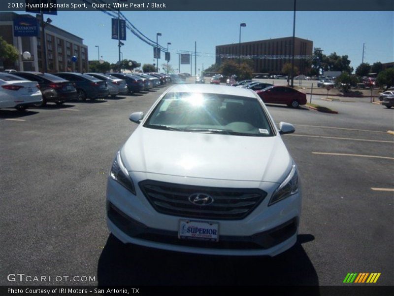 Quartz White Pearl / Black 2016 Hyundai Sonata Sport