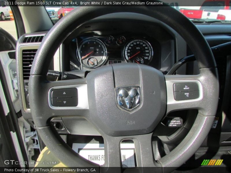 Bright White / Dark Slate Gray/Medium Graystone 2011 Dodge Ram 1500 SLT Crew Cab 4x4