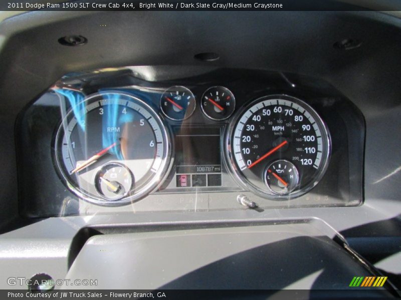 Bright White / Dark Slate Gray/Medium Graystone 2011 Dodge Ram 1500 SLT Crew Cab 4x4
