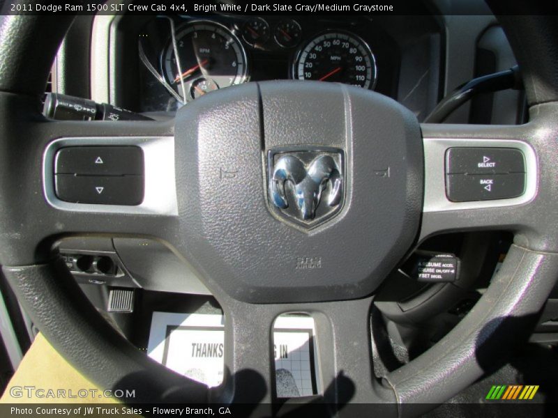 Bright White / Dark Slate Gray/Medium Graystone 2011 Dodge Ram 1500 SLT Crew Cab 4x4