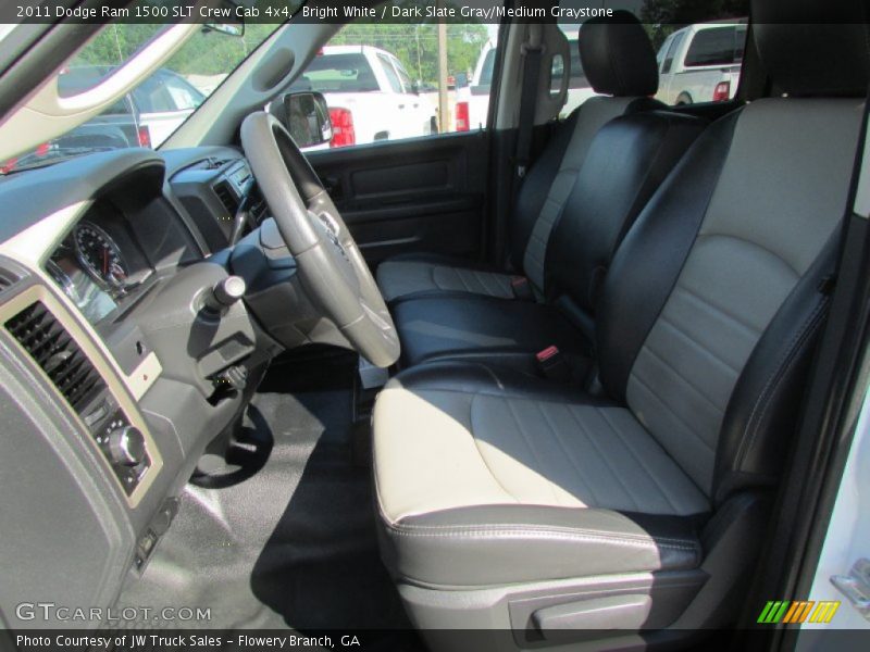 Bright White / Dark Slate Gray/Medium Graystone 2011 Dodge Ram 1500 SLT Crew Cab 4x4
