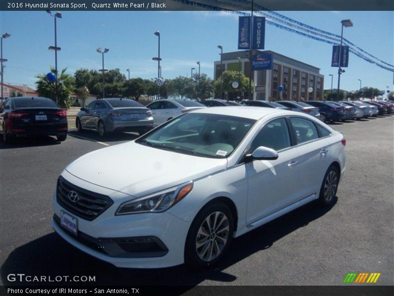 Quartz White Pearl / Black 2016 Hyundai Sonata Sport