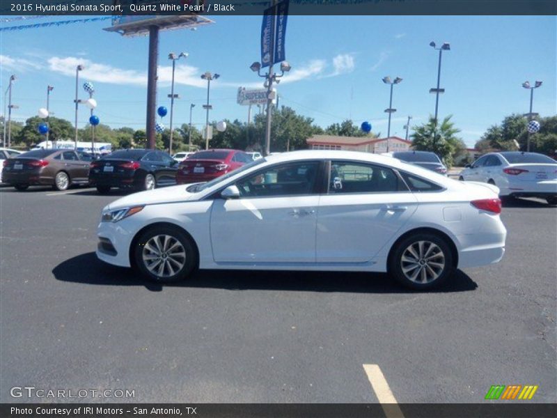 Quartz White Pearl / Black 2016 Hyundai Sonata Sport