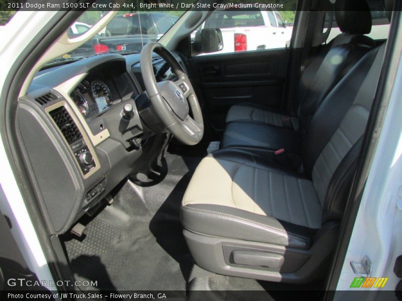 Bright White / Dark Slate Gray/Medium Graystone 2011 Dodge Ram 1500 SLT Crew Cab 4x4