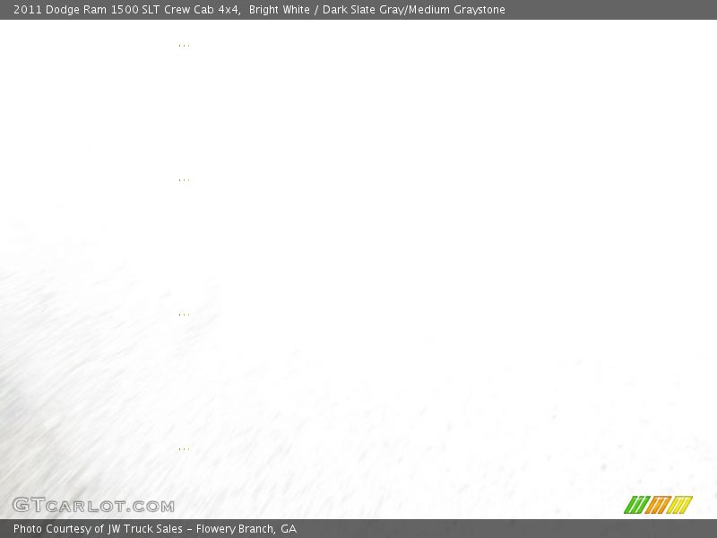 Bright White / Dark Slate Gray/Medium Graystone 2011 Dodge Ram 1500 SLT Crew Cab 4x4