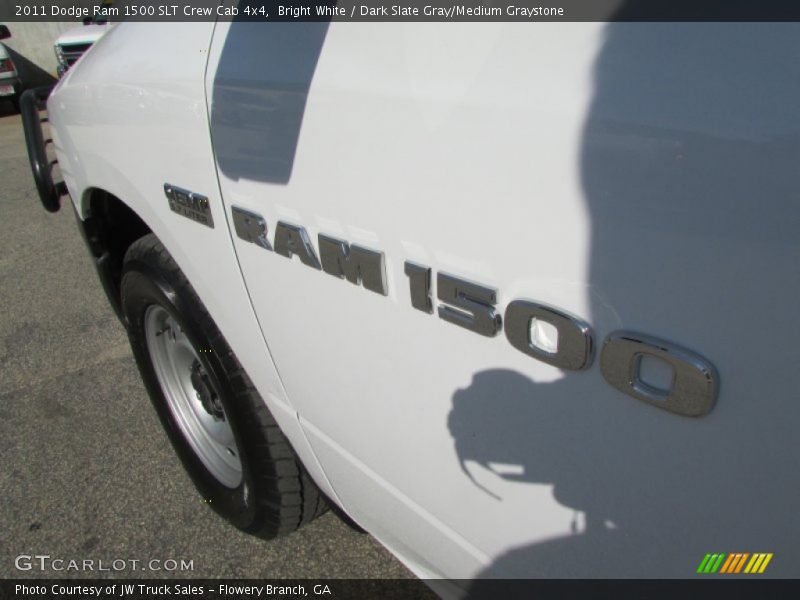 Bright White / Dark Slate Gray/Medium Graystone 2011 Dodge Ram 1500 SLT Crew Cab 4x4