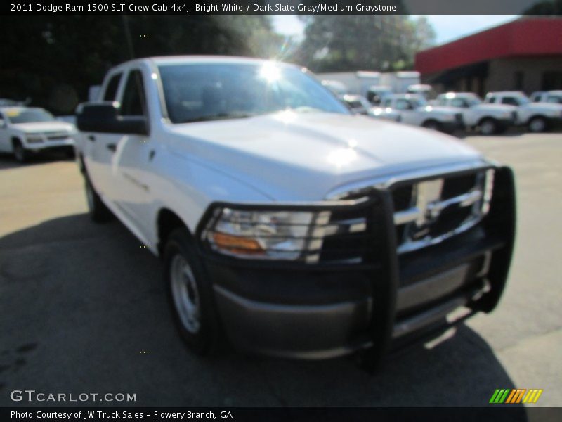 Bright White / Dark Slate Gray/Medium Graystone 2011 Dodge Ram 1500 SLT Crew Cab 4x4