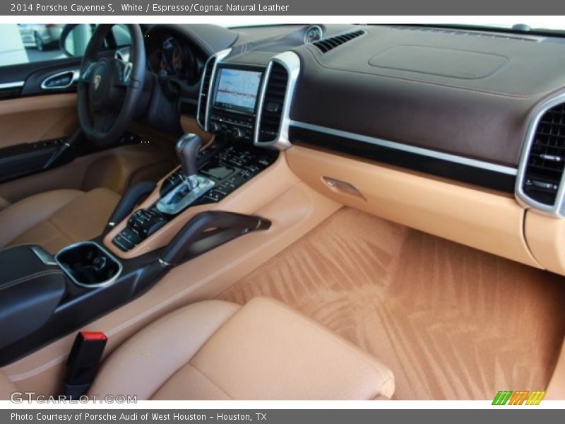 White / Espresso/Cognac Natural Leather 2014 Porsche Cayenne S