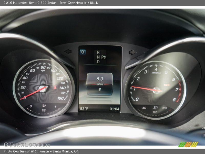 Steel Grey Metallic / Black 2016 Mercedes-Benz C 300 Sedan