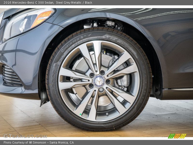 Steel Grey Metallic / Black 2016 Mercedes-Benz C 300 Sedan