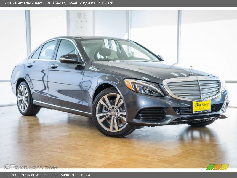 Steel Grey Metallic / Black 2016 Mercedes-Benz C 300 Sedan