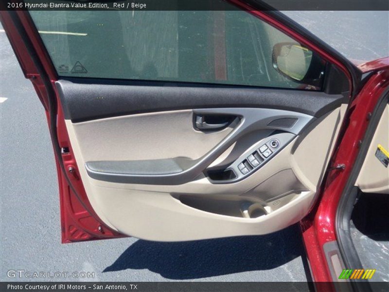 Red / Beige 2016 Hyundai Elantra Value Edition