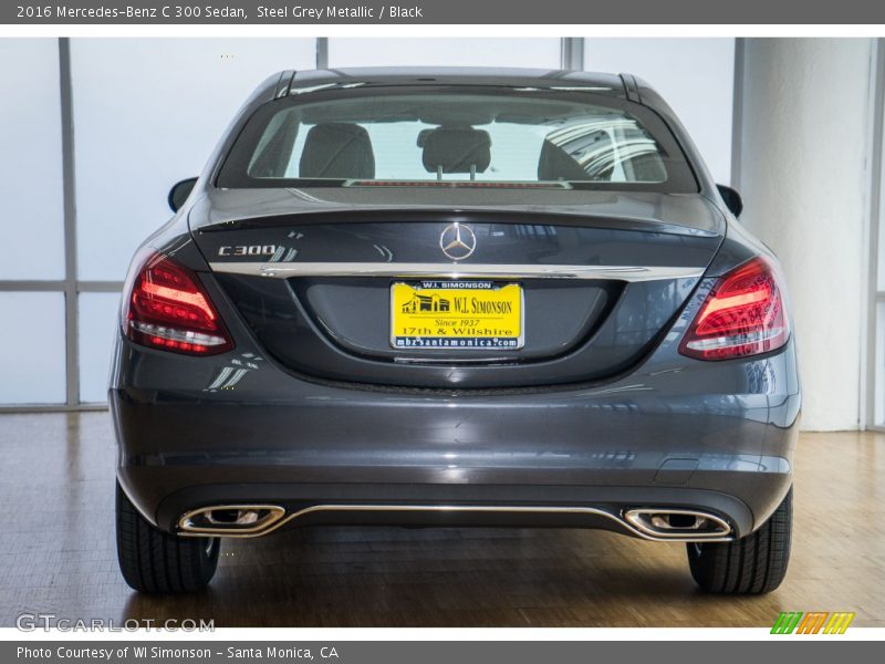 Steel Grey Metallic / Black 2016 Mercedes-Benz C 300 Sedan