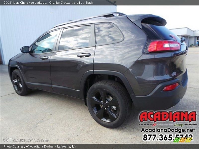 Granite Crystal Metallic / Black 2016 Jeep Cherokee Latitude