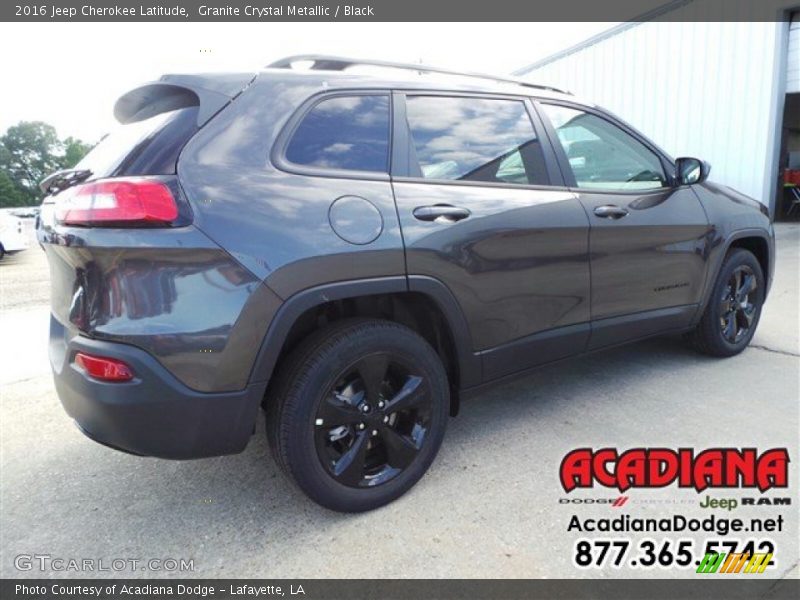 Granite Crystal Metallic / Black 2016 Jeep Cherokee Latitude
