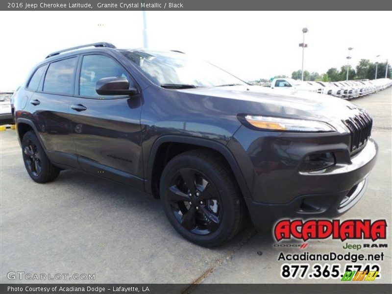 Granite Crystal Metallic / Black 2016 Jeep Cherokee Latitude