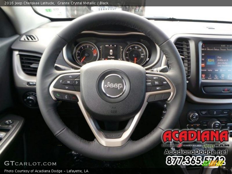 Granite Crystal Metallic / Black 2016 Jeep Cherokee Latitude