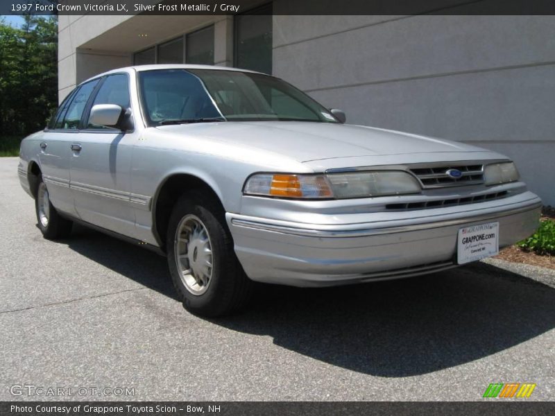 Silver Frost Metallic / Gray 1997 Ford Crown Victoria LX
