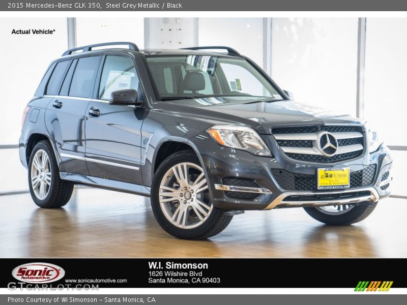 Steel Grey Metallic / Black 2015 Mercedes-Benz GLK 350