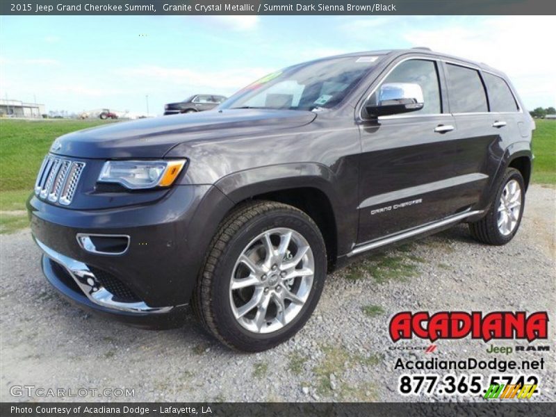 Granite Crystal Metallic / Summit Dark Sienna Brown/Black 2015 Jeep Grand Cherokee Summit