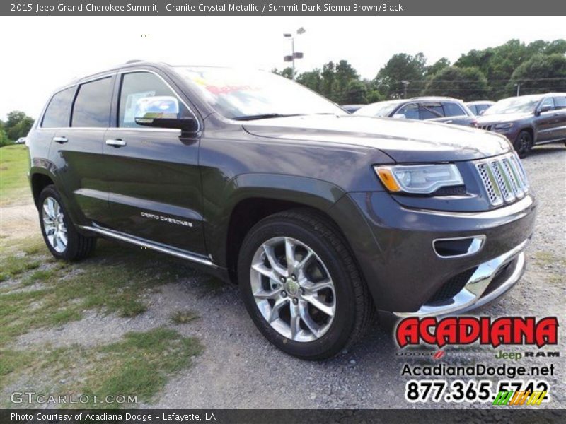 Granite Crystal Metallic / Summit Dark Sienna Brown/Black 2015 Jeep Grand Cherokee Summit