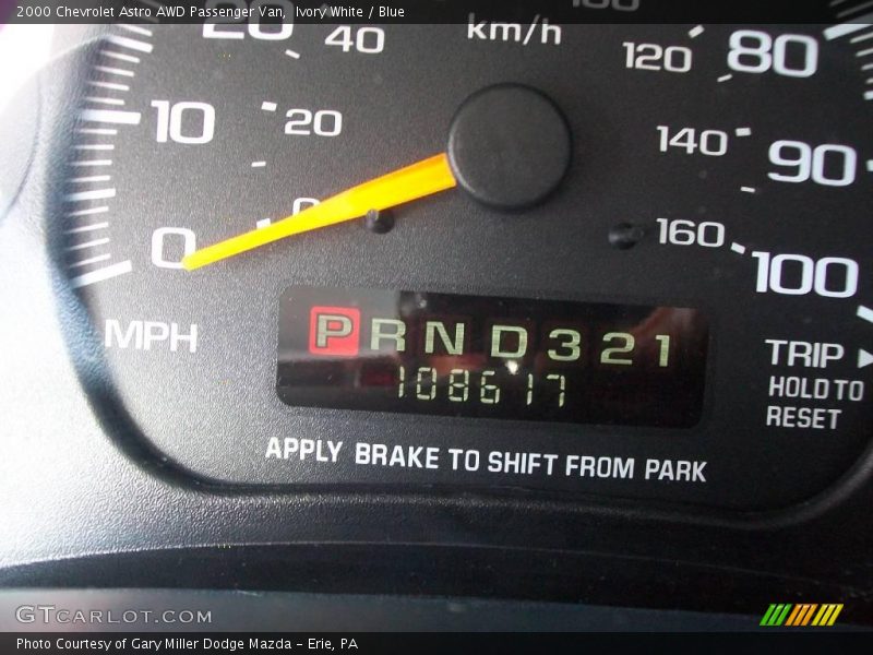 Ivory White / Blue 2000 Chevrolet Astro AWD Passenger Van