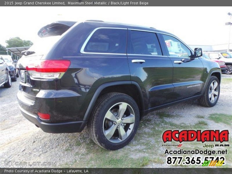 Maximum Steel Metallic / Black/Light Frost Beige 2015 Jeep Grand Cherokee Limited