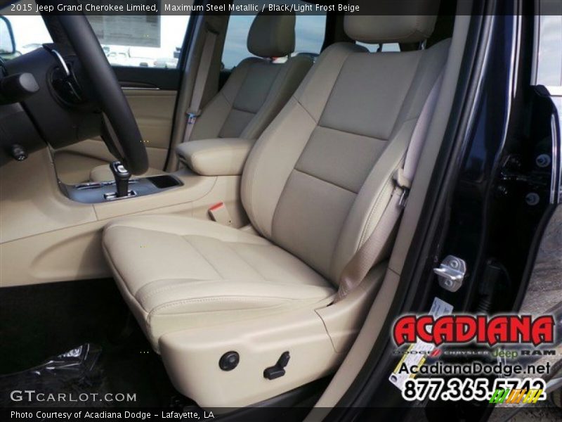 Maximum Steel Metallic / Black/Light Frost Beige 2015 Jeep Grand Cherokee Limited