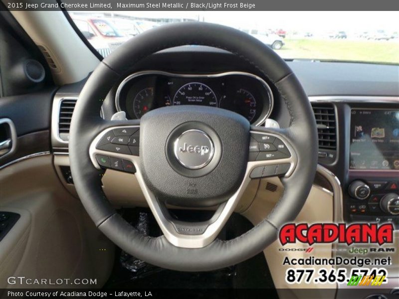 Maximum Steel Metallic / Black/Light Frost Beige 2015 Jeep Grand Cherokee Limited