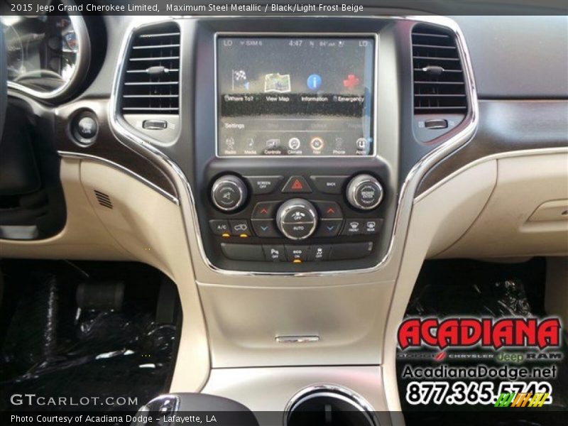 Maximum Steel Metallic / Black/Light Frost Beige 2015 Jeep Grand Cherokee Limited