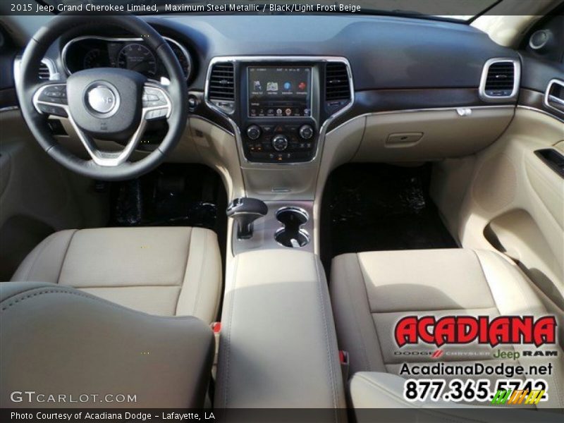 Maximum Steel Metallic / Black/Light Frost Beige 2015 Jeep Grand Cherokee Limited