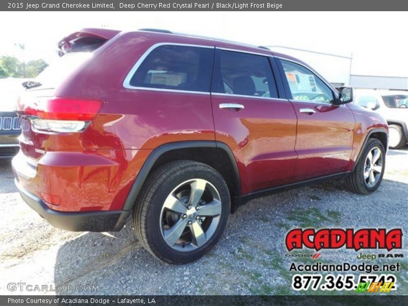 Deep Cherry Red Crystal Pearl / Black/Light Frost Beige 2015 Jeep Grand Cherokee Limited