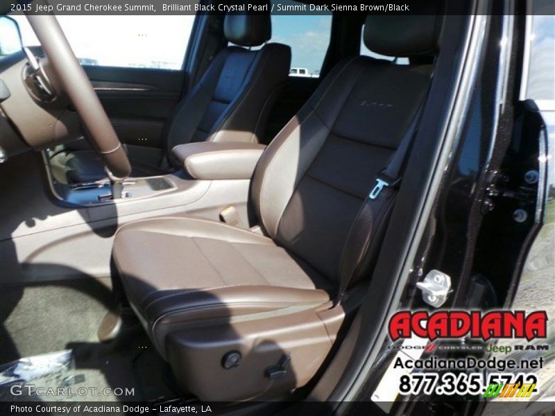 Brilliant Black Crystal Pearl / Summit Dark Sienna Brown/Black 2015 Jeep Grand Cherokee Summit