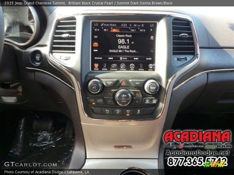 Brilliant Black Crystal Pearl / Summit Dark Sienna Brown/Black 2015 Jeep Grand Cherokee Summit