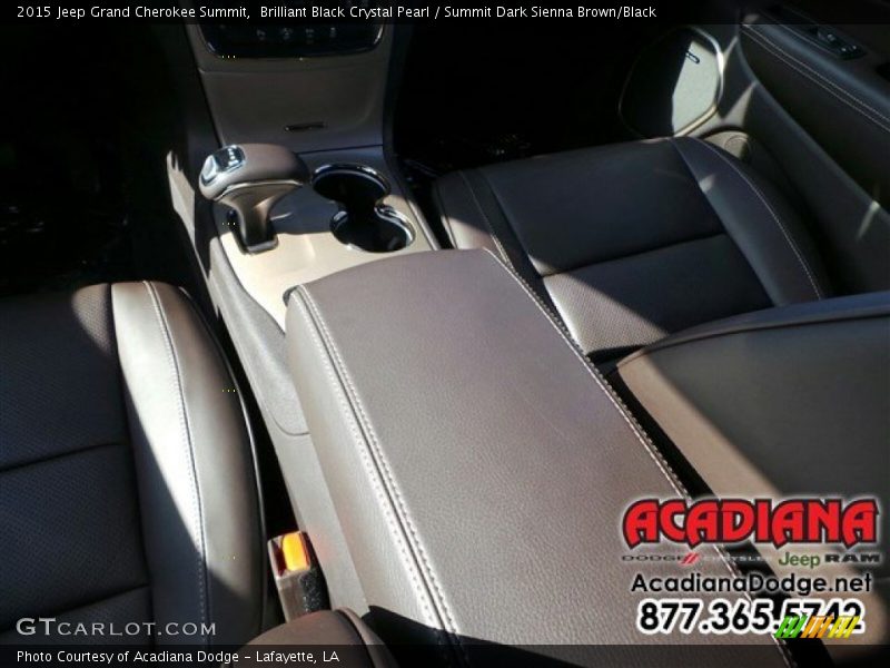 Brilliant Black Crystal Pearl / Summit Dark Sienna Brown/Black 2015 Jeep Grand Cherokee Summit