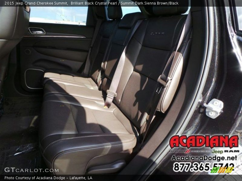 Brilliant Black Crystal Pearl / Summit Dark Sienna Brown/Black 2015 Jeep Grand Cherokee Summit