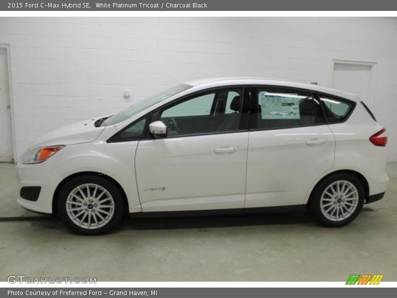 White Platinum Tricoat / Charcoal Black 2015 Ford C-Max Hybrid SE