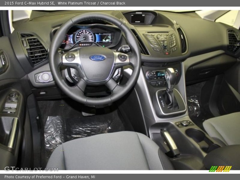 White Platinum Tricoat / Charcoal Black 2015 Ford C-Max Hybrid SE