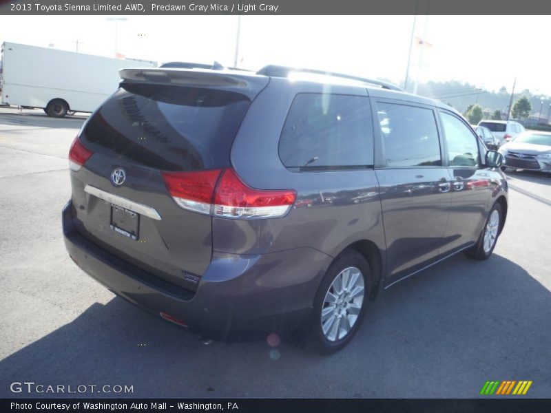 Predawn Gray Mica / Light Gray 2013 Toyota Sienna Limited AWD