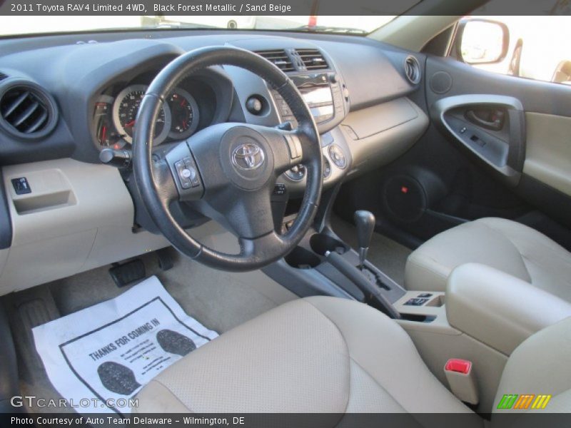 Black Forest Metallic / Sand Beige 2011 Toyota RAV4 Limited 4WD
