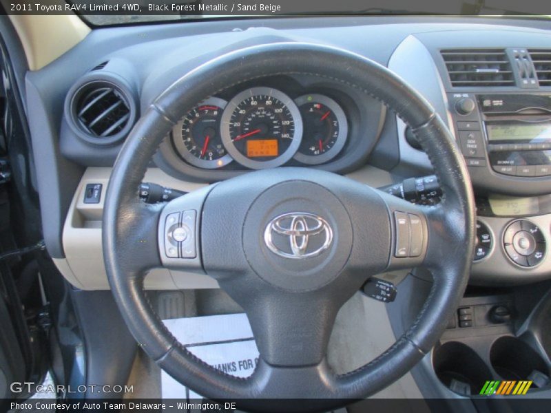 Black Forest Metallic / Sand Beige 2011 Toyota RAV4 Limited 4WD