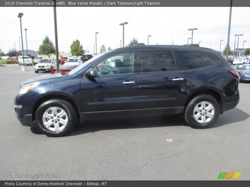 Blue Velvet Metallic / Dark Titanium/Light Titanium 2016 Chevrolet Traverse LS AWD