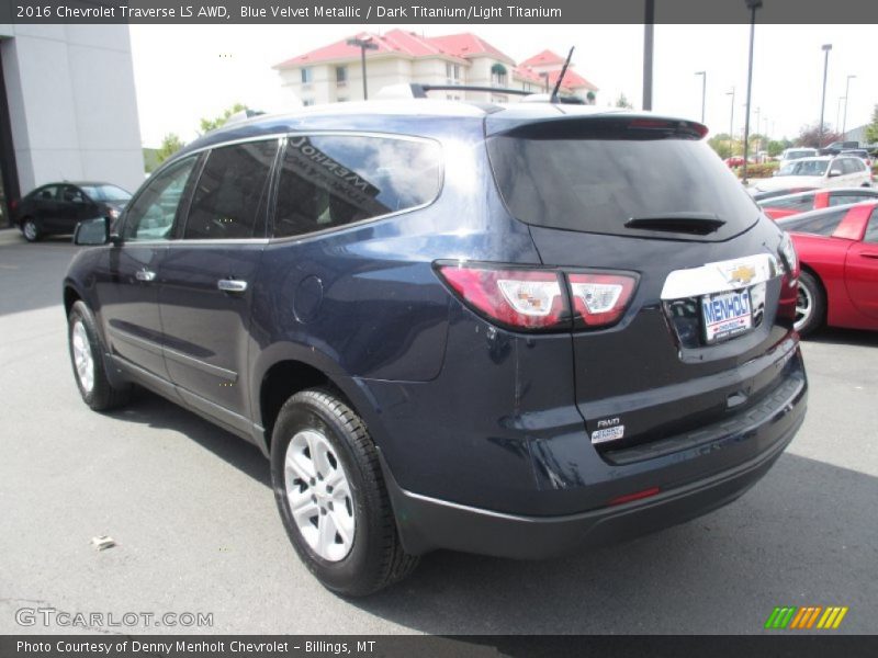 Blue Velvet Metallic / Dark Titanium/Light Titanium 2016 Chevrolet Traverse LS AWD