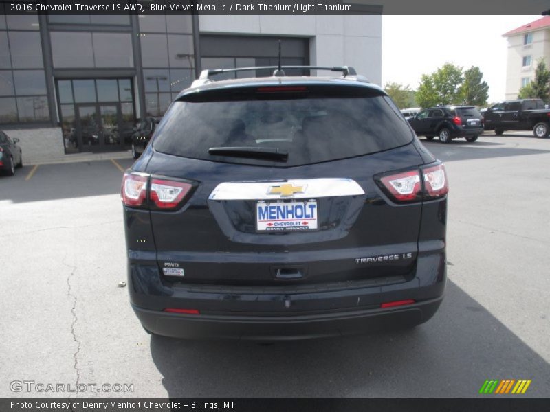 Blue Velvet Metallic / Dark Titanium/Light Titanium 2016 Chevrolet Traverse LS AWD