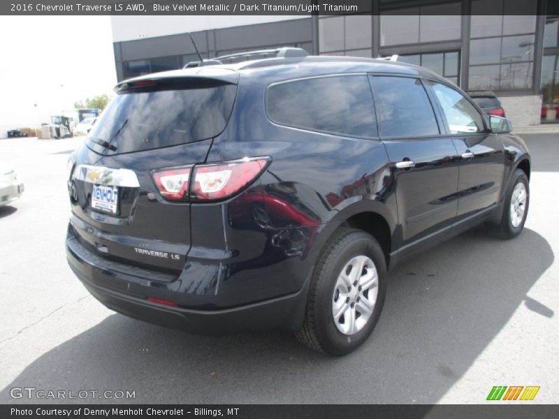 Blue Velvet Metallic / Dark Titanium/Light Titanium 2016 Chevrolet Traverse LS AWD